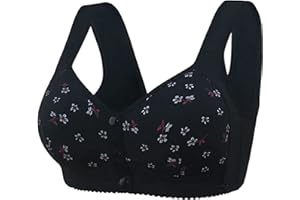 COCILA Reggiseno Taglie Forti Contenitivo Reggiseno con Ferretto di Grandi Dimensioni con Tracolla Regolabile per Coppa con Bottoni sul Davanti in Pizzo Sexy da Donna Costume Reggiseno A Fascia
