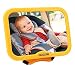 Deallink Baby Car Mirror Extra Large Rear View Yellow Mirror with A Massive Angle Range for Rear-facing Car Seat Fully Adjustable Anti-Wobble Criss-crossed Straps