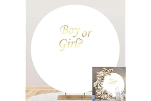 SDOTPMT Diameter 2 m Boy or Girl Baby Shower Round Background Cover Pure Colour Fabric Umbrella for Baby Gender Reveal Surprise Party Decorations Photography Background Style B