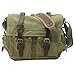 Produktbild VRIKOO Vintage Military Canvas Crossbody Sports Casual Shoulder Bags Satchel School Messenger Bag (Army Green)