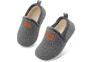 JIASUQI Toddler Slippers Boys Girls Slip on House Shoes Lightweight Baby Sock Shoes Outdoor Kid Walking Shoes