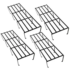 Bloomingdale Nordic Plant Stand/Pot Stand Heavy Duty Iron. Ideal Pot Stands for Plants in Balcony, Home Decor, Indoor and Outdoor Use Gamla Stand (Pack of 4)