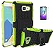 Produktbild ISENPENK Samsung Galaxy A3(2016)/A310F/A3(2016)Duos Hülle,Ultra Slim TPU+PC Silikon Tough Rugged Dual-Layer Hardcase with Built-in Kickstand Schutzhüllen Wasserdicht Shockproof Anti Slip Protection Thin Tasche für Samsung Galaxy A3(2016)/A310F/A3(2016) Duos 4.7Zoll-[grün]+Panzerglas Folie Displayfolie Displayschutzfolie