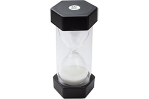 TeacherFav Sand Timer for Kids - 30 Seconds Black - 5 inches Hour Glass Acrylic Covered for Classroom, Home & Kids Room - Medium-Single Pack