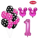 vela da minnie de 1 ano 🎈【Ocasión】- La fiesta de cumpleaños 1año, decoración de globos, decoración fiestas de mickey, Baby shower, bebé nacido y se puede utilizar como accesorios fotográficos
