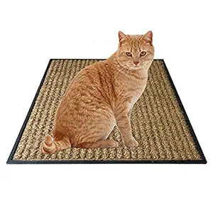 ATMAH Rubber Backed Coir Cat Scratcher and Sleeping Pad, Size 46cm x46cm(Natural)