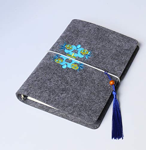 aerialjump A5 Diario di Viaggio Taccuino,Feltro creativo ricamato a mano Appunti Perfetto per La Scrittura Migliore Regalo Natale Valentine Compleanno Madre per Ragazze Ragazzi Donne Uomini