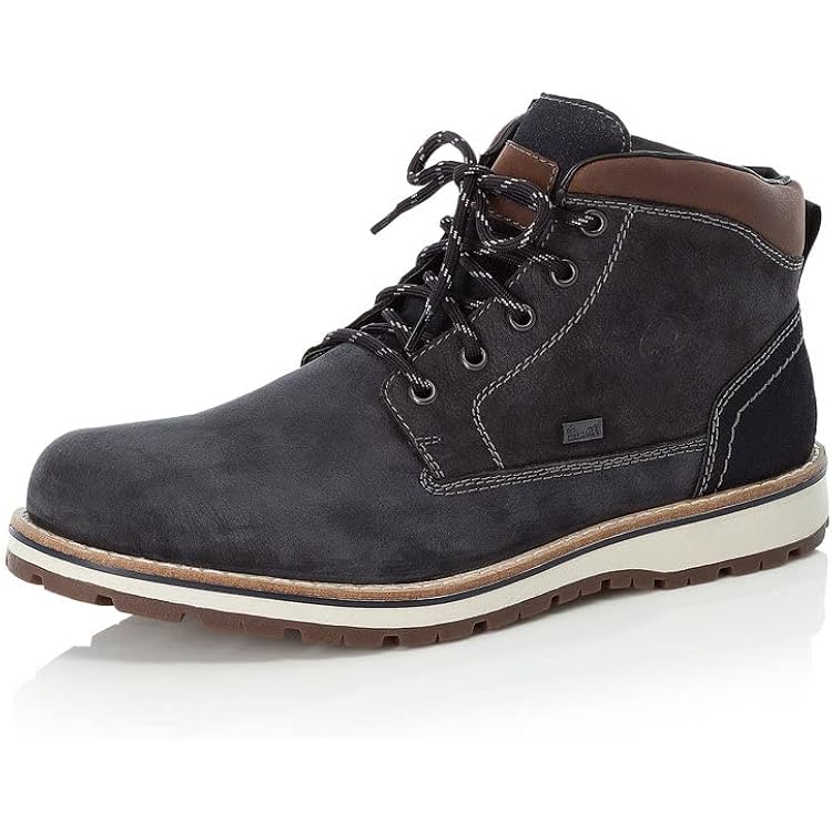 Rieker RiekerTEX 30721 Sneakers voor heren, met veters, waterafstotend, grijs, 42 EU : Rieker