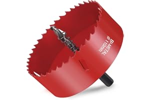 Flintronic hålfräs-set, 110 mm hålcirkelsåg, bi-metallhålsåg, 1 borr, 1 mekanisk fjäder, 1 sexkantsnyckel, för aluminium, trä, PVC- och plastplatta