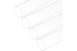 QUARKZMAN 4 Stück PVC Transparent Rohr, Innendurchmesser 47mm Durchmesser 50mm LÄNGE 250mm Acryl Kunststoffrohr für Lampenbau, Stehlampen, Möbel