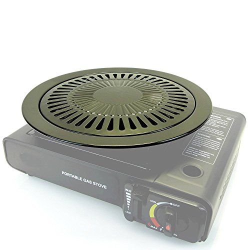 2-tlg. Grillaufsatz für Camping-Gaskocher Grillplatte Camping Gaskocher Campingkocher Zubehör - 2