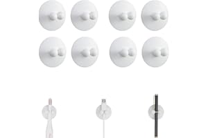 MsTeco 8 Stück Toothbrush Holder,ZahnbüRstenhalter Saugnapf,Elektrische ZahnbüRste Halterung,Rasierer Halter,Kein Stanzen Geeignet für ZahnbüRste Handtuch Rasierer Badekugel (Weiß)