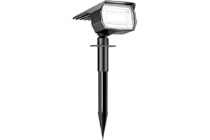 btfarm 1 Pezzi 72LED Luci Solari da Giardino Potenti, 3 Livelli di Luminosità Lampade Faretti Solari a LED da Esterno, IP65 Impermeabile Lampada Lampioni Solare per Cortile, Alberi, Bianco Freddo