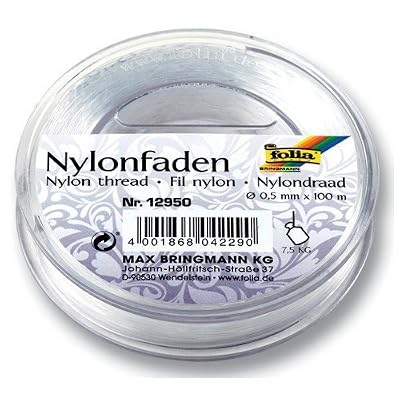 Folia Bringmann Bobine de fil de nylon 7,5 kg Transparent 0,50 mm x 100
