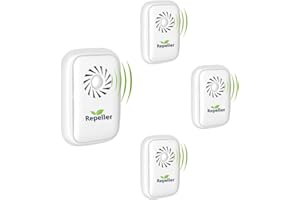 WUGEIN Anti Moustiques,Anti Moustiques à Ultrasons,Ultrason Anti moustiques(4 Paquets),Répulsif Ultrason Anti Moustiqueé,Souris, Fourmis, Mouches, araignées, cafards-Professionnel et Efficace