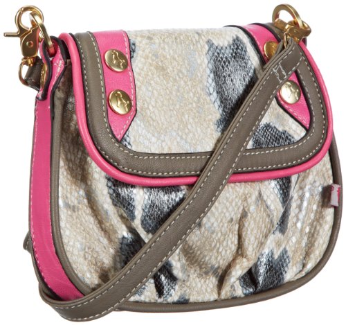 Poodlebags Bolso Bandolera, Funkyline, Mehrfarbig (Pink Snake), 3FL0313LOVIP