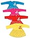 Babeezworld Regular Daily Wear Baby Girl Cotton Full Sleeves Vest Jhabla Frock Dress Set (Kids Combo Pack Of 4) RS.849.00