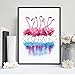 Produktbild kanhaonio Rahmenloses Aquarell Flamingotierspray, das rosa Hoteldekorationsmalereiclubplakat 50x70cm Malt
