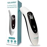 SOLMIRA - FC-IR105 Infrared Thermometer, Contactless, Measurement in 1 Second, Accurate &plusmn;0.2&deg;C, Forehead/Ear/Object Mode, Mem
