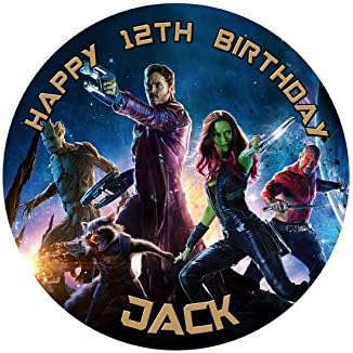 7.5" Galaxy Personalized Cake Topper Icing Sugar Paper 7.5" image 3