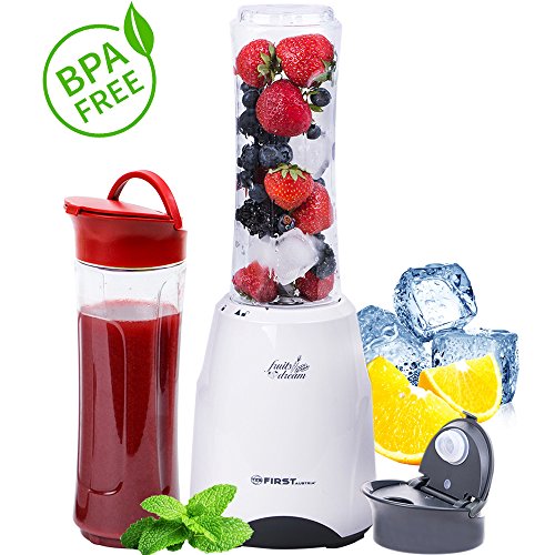 TZS First Austria - 28.000 U/min Smoothie Maker 0,4 PS - BPA Frei und Spülmaschinenfeste Behälter - Standmixer, Smoothiemaker