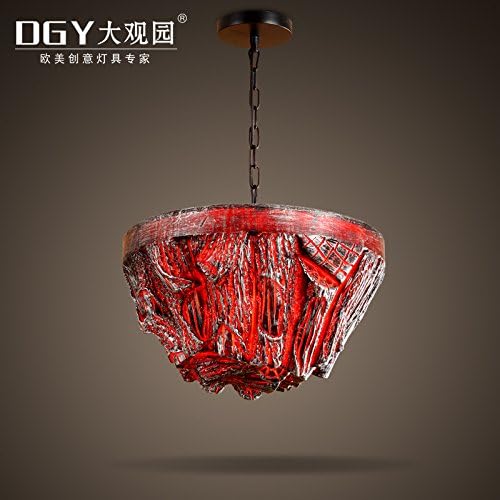 Quietness @ Loft American Village Creative Retro Personality Chandeliers Resin Ketupat Chandelier,390Mm*220Mm Pendant Lamp For Kids Bedroom Dinning Room Living Room Warehouse 220V-240V