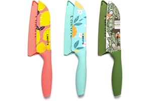 CAROTE Knife Set, Kitchen Knife Set, Stainless Steel Knife for Kitchen Use, Chef's Knife Set, Santoku Knife & Non-Slip Handle