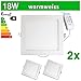 Produktbild LEDVero 2x Ultraslim LED Panel SMD 2835, 18 W, eckig Deckenleuchte Lampe Einbau Leuchte Licht Strahler, warmweiß SP225