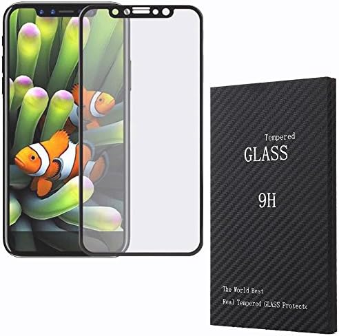 5D Curved Full Coverage High Resistance Anti Scratch Tempered Glass For iPhone X Space Grey (With Hard Box Package)