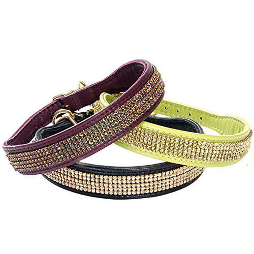 Bobby-Crystal-Princess-Dog-Collar-Size-35-Green
