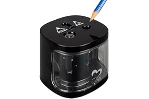 Ideen mit Herz Elektryczna temperówka | Automatyczna temperówka do ołówków z dwoma otworami | Zasilana bateriami