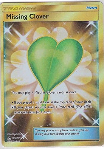 Pokemon, S&amp;M5, Ultra Prism - Missing Clover 168/156, New, Mint, Secret Rare