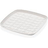 Silikon Lavabo Halısı, Beyaz, Kaymaz Su Ge&ccedil;irgen Evye Matı, Mutfak ve Banyo i&ccedil;in, 40 x 35,5 x 2 cm