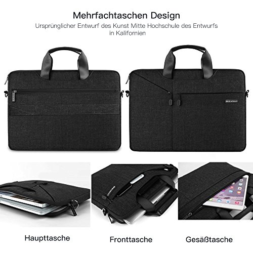 3 in 1 Tasche f  r Laptop   Tablet - Evershop Handtasche Schultertasche Aktenkoffer f  r Macbook Air Pro   Notebook   Oberfl  che mit Bildschirmdiagon