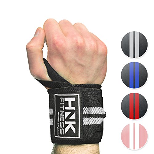 Handgelenkbandage [2er Set] Wrist Wraps 45cm - Profi Bandagen extra stark für mehr Halt beim Fitness, Kraftsport, Gewichtheben, Bodybuilding,Powerlifting & Crossfit - Handgelenkstütze für Frauen & Männer geeignet