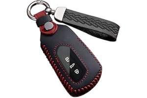 ontto Autoschlüssel Hülle Schlüsselcover Passt für VW ID.3 ID.4 GTX Golf 8 GTI Seat Leon MK4 Tarraco Skoda Octavia Enyaq Cupra 2020-2023 Fernbedienung Schlüsselanhänger Leder Schlüsseletui-B Schwarz