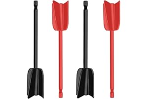 SAMHENG Pale per mescolatore di resina, 4p attacco per miscelatore epossidico per trapani da 1/4" per una miscelazione potente, miscelatore di vernice riutilizzabile, attacco per trapano agitatore di vernice