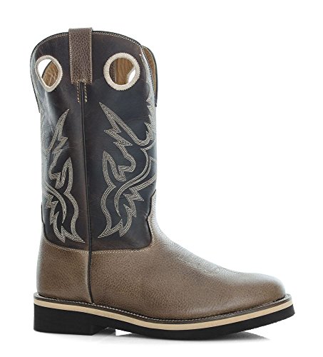 Smoky Mountain Boys Brown/Black Tyler Square Toe Western Cowboy Boots