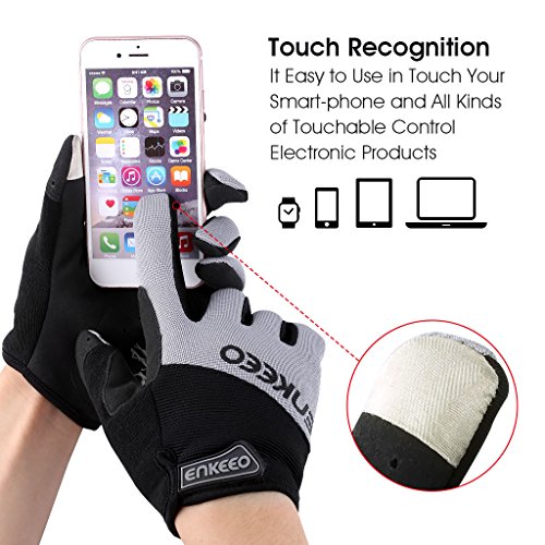 Enkeeo Handschuhe Fahrradhandschuhe Touchscreen Herren Damen Outdoor Sport Winddicht Fahrrad Handschuhe geeiget für Radsport MTB Road Race Downhill Wandern und andere Sports - 2
