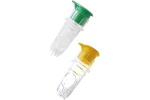 FNSIGHD 2 Pcs Hand Screw Top Lime Squeezer,Portable Manual Screw Top Lemon Juicer for Kitchen,Manual Fruit Squeezer Press,Portable Fruit Juicer,for Orange Lemon Lime Pomegranate(Green and Yellow)