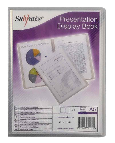 Snopake - Carpeta de fundas  A5  20 fundas   transparente