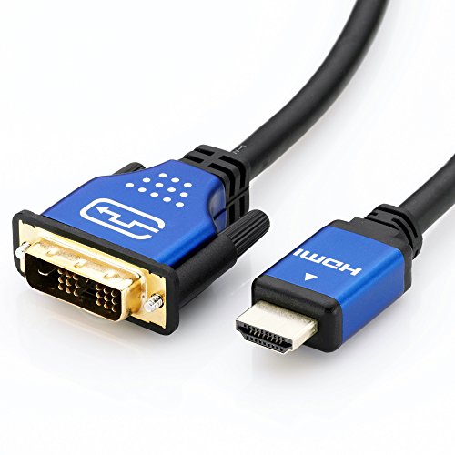 deleyCON Premium HQ HDMI zu DVI Kabel High Speed – [12,5m] – 3D Ready – HDMI auf DVI Adapterkabel [12,5 meter] - 4