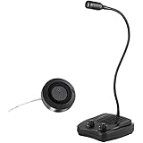 Intercom System, Dual Way Counter Intercom Wireless Window Speaker System, Anti-Interference Two Way Window Counter Intercom 