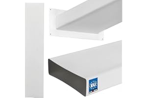 KOTARBAU® Flachkanal 204 mm x 60 mm Lüftungskanal aus Kunststoff 100 cm Länge Effizientes Flachkanalsystem für Optimale Belüftung Flachkanal Abluftkanal Dunstabzug Weiß