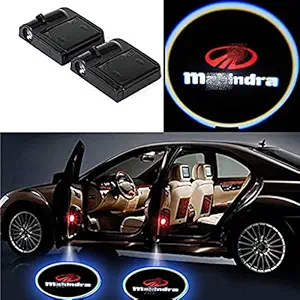 EliteAuto - Premium Mahindra Wireless Logo Shadow Door Light/Ghost Shadow Door Light/Door Laser Welcome Light For All Mahindra Cars (Universal Fir For all cars)