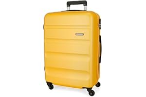 ROLL ROAD Flex Maleta Rígida Fabricada en ABS, un Material, Cierre de combinación Lateral 4 Ruedas Dobles Equipaje Mano, Práctico Interior con un Compartimento