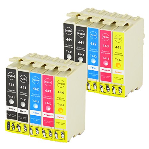 10 Druckerpatronen kompatibel für Epson T0441 T0442 T0443 T0444 für Epson Stylus C 64 / C66 / C66 Photo Edition / C84 / C84N / C84 Wifi / C86 CX3650 / CX6400 / CX6600 - 2