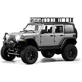 MN Model MN128 1/12 Jeep Wrangler Rubicon 4WD RC Model Crawler Offroad Truck Uzaktan Kumandalı Araba RTR G&uuml;m&uuml;ş+Dahili Işık Se