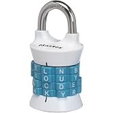 Master Lock Dikey Zuruecksetzbar kelime kombinasyon asma kilit, 1535DWD