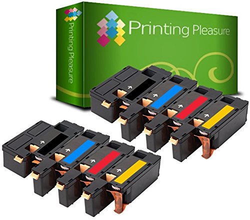 8 Toner kompatibel für Dell 1250c 1350cn 1350cnw 1355cn 1355cnw C1760nw C1765nf C1765nfw C17XX - Schwarz/Cyan/Magenta/Gelb, hohe Kapazität